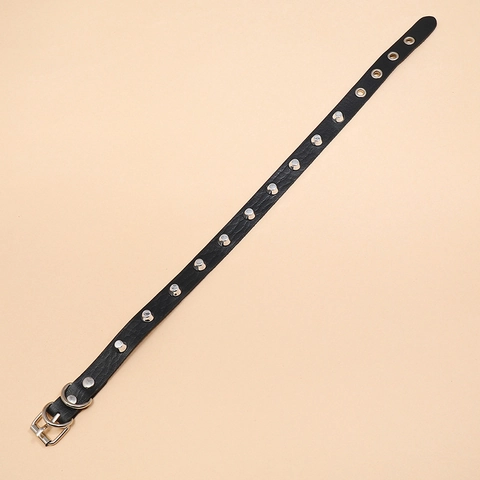 Harajuku Punk Niete Kunstleder Choker Halskette Für Damen Galvanisiert Eisen Streetwear Nachtclub Halsband Schmuck