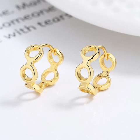 925 Sterling Zilveren Creolen Voor Dames Minimalistisch Holle Cirkel Geometrische Oorbellen Eenvoudige Dagelijkse Sieraden Goud Zilver
