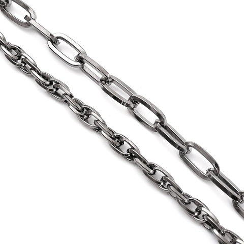 Punkrock Dubbellaagse Metalen Broekketting Voor Heren Dames Hiphop Jeans Accessoire Met Kruis Schedel Bedeltje Rundleren Tailleketting