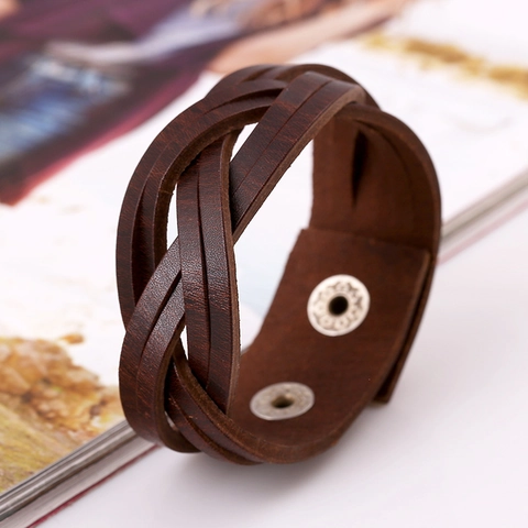 Bracciale in Pelle Intrecciata Uomo Vintage 12 Costellazioni Cuoio Lega Cinturino Retro Punk Gioielli Unisex Regalo