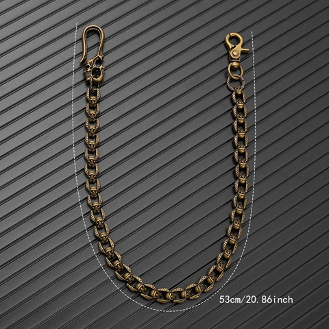 Vintage Gothic Skull Waist Chain For Men Women Punk Heavy Metal Pants Chain Biker Jean Wallet Key Chain Gothic Jewelry