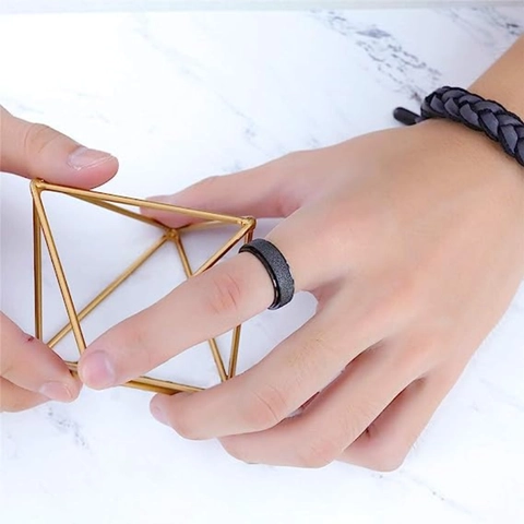 Titanstahl Spinner Angst Ring Set Für Herren Damen Stressabbau Geometrisches Band Finger Schmuck Geschenk Für Den Alltag