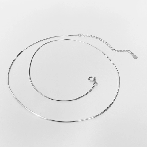 Collana a Catena a Serpente in Argento Sterling 925 Minimalista da Donna Elegante Placcata in Oro Argento Gioielli