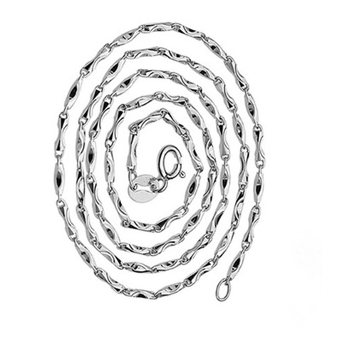 Collar de Plata de Ley 925 para Mujer Cadena de Caja Cadena de Serpiente Cadena de Ola Clavícula Joyería de Moda Minimalista Accesorios