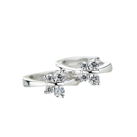 Orecchini a Cerchio a Farfalla in Argento Sterling S925 Con Zirconia per Donna Squisiti Orecchini Huggie Animali Gioielli di Moda