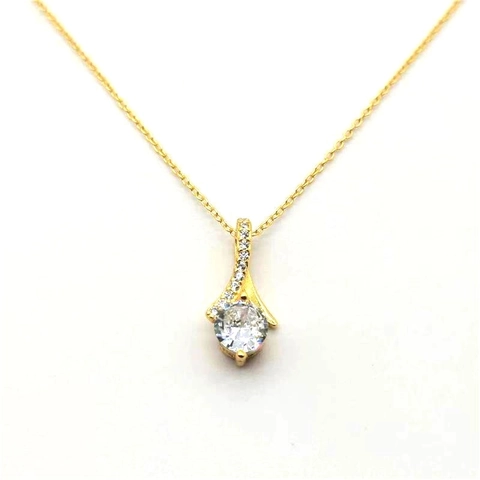 S925 Sterlingsilber Zirkonia Anhänger Halskette Für Damen Elegant Mikro Pave Wassertropfenform Weissgold Vergoldet Schmuck Geschenk