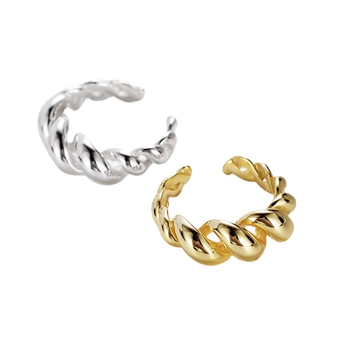 Vintage Ring Aus 925 Sterlingsilber Für Damen Minimalistisches Croissant Design Verstellbares Offenes Fingerband Schmuck
