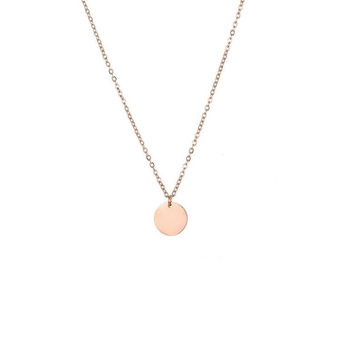 Minimalistische 925 Sterling Silber Rundplatte Anhänger Halskette Für Damen Polierter Kreis Choker Kette Schmuck Geschenk