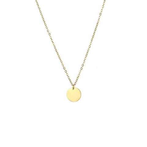 Minimalistische 925 Sterling Silber Rundplatte Anhänger Halskette Für Damen Polierter Kreis Choker Kette Schmuck Geschenk