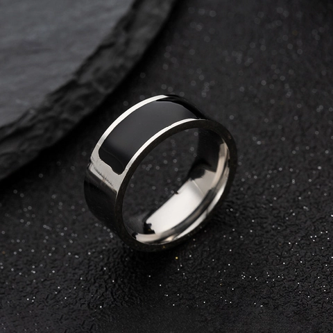 NFC Smart Ring Stainless Steel Ntag213 Chip Intelligent Wearable Technology Waterproof Ring For Men Women Tech Jewelry
