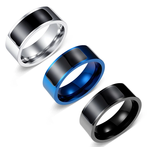 NFC Smart Ring Titanium Steel Intelligent Wearable Tech Device Ntag213 Chip Minimalist Geometric Finger Ring Jewelry For Men Women