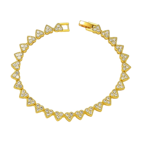 Hip-Hop Legierung Herzglieder Kette Armband Mit Strass-Besatz Für Damen Gold Silber Galvanisiertes Party Schmuck Geschenk
