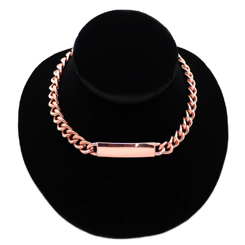 Collana a Catena Curb in Lega Streetwear per Uomo Donna Oro Argento Nero Ciondolo a Targhetta Rettangolare Vuota Gioielli a Catena Spessa