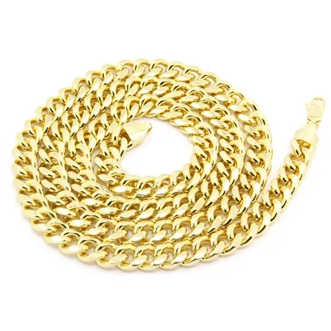 Collana a Maglia Cubana Hip Hop Oro Argento Galvanizzato Lega Strass Streetwear Punk Gioielli per Unisex Accessorio Trendy