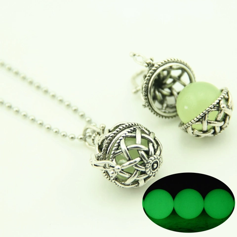 Collana con Ciondolo in Pietra Luminosa Cava Brilla al Buio Retro Lega Acciaio Inossidabile Catena Gioielli Unisex Collana Luce Notturna