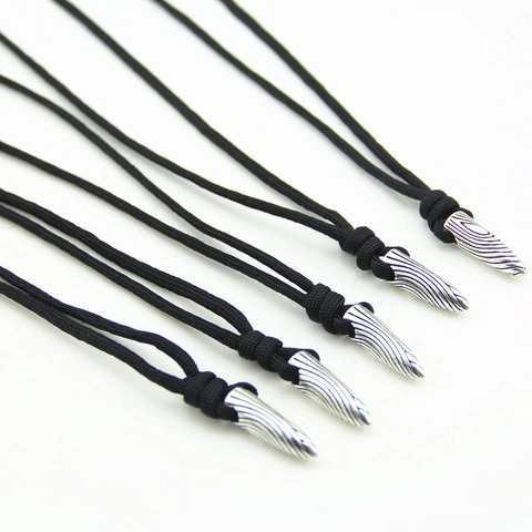 Vintage Legierung Patronen Anhänger Halskette Für Herren Damen Punk Stil Geometrischer Schmuck Mit Schwarzer Geflochtener Kordelkette