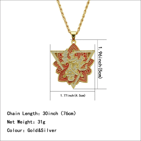Hip Hop Alloy Rhinestone Enamel Hexagram Pendant Necklace With Rope Chain Street Streetwear Party Jewelry For Men Women