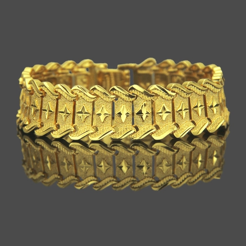 Bracciale in Stile Orologio Hip Hop da Uomo Lega Galvanica Fantasia a Stella Heavy Metal Gioielli di Moda