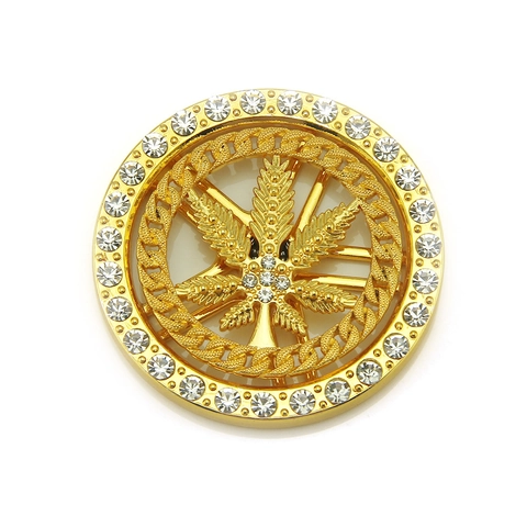 Hip Hop Alloy Rhinestone Leaf Pattern Rotating Phone Case Decoration DIY Jewelry Accessories For Street Style Personalized Charm