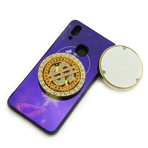 Hip Hop Strass Dollarzeichen DIY Handyhülle Zubehör Drehbar Legierung Dekor Für Schmuckherstellung Gold Silber Cooler Stil