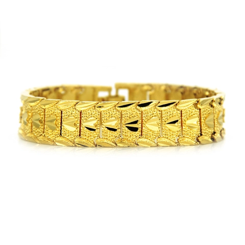 Bracciale a Maglie Larghe in Lega d'Oro Hip Hop Per Uomo Rilievo a Cuore Texture Opaca Gioielli Streetwear Moda Braccialetto