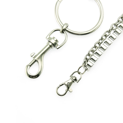 Hip Hop Punk Zweilagige Metall Hosenkette Mit Kreuzanhängern Zinklegierung Eisen Taillenkette Für Männer Streetwear Bühne