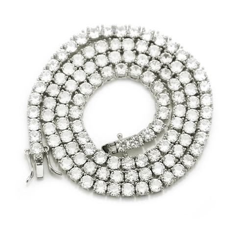 Luxus Herren Hip Hop Kupfer Tennis Kette Halskette Mikro Pave Zirkonia Einreihig CZ Schmuck Zubehör
