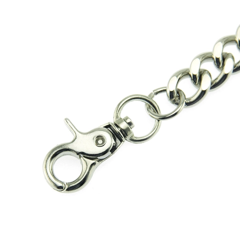 Herren Hip Hop Punk Metall Taillenkette Silber Zinklegierung Eisen Brieftaschenkette Für Jeans Hosen Streetwear Schmuck