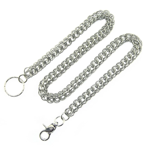 Heren Byzantijnse Metaal Broekketting Zilver Hip Hop Punk Taille Link Portemonnee Sleutelhanger Riem Accessoires Sieraden
