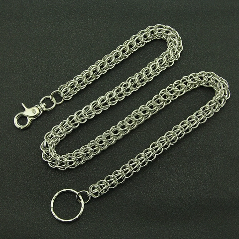Heren Byzantijnse Metaal Broekketting Zilver Hip Hop Punk Taille Link Portemonnee Sleutelhanger Riem Accessoires Sieraden