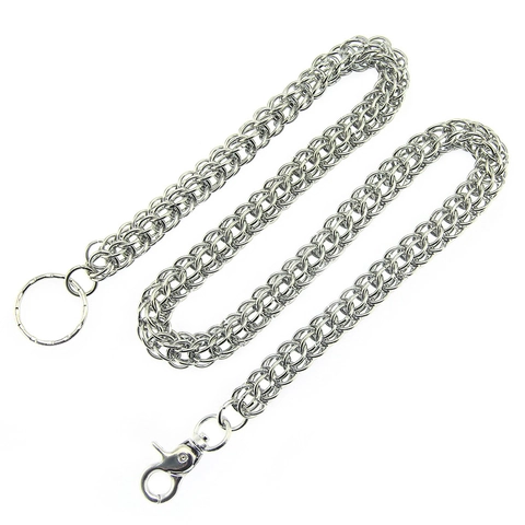 Cadena de Cintura de Metal Tejido Punk Hip Hop Cadena de Pantalones para Hombres Mujeres Plata de una Sola Capa Jeans Accesorios Joyas