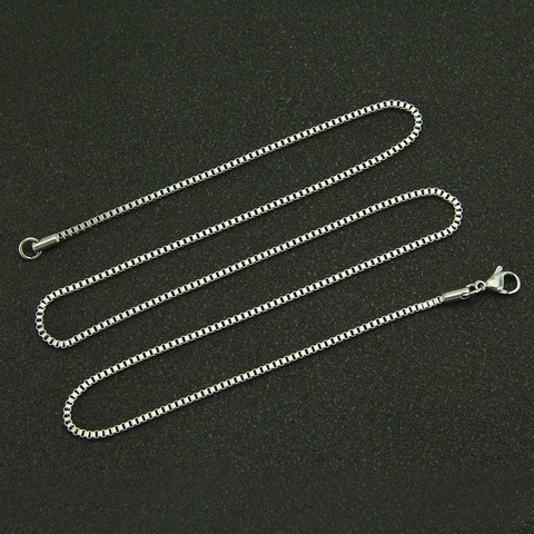 Collar de Cadena Veneciana de Acero de Titanio Cadena Clásica Con Cierre de Langosta Para Hombres Y Mujeres Joyería de Moda Pulida