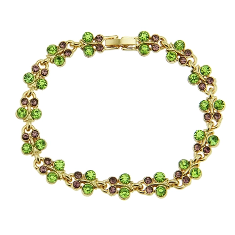 Elegante Bracciale a Fiori in Lega di Zinco con Strass per Donna Bracciale a Maglie di Cristallo per Feste Gioielli Regalo