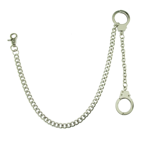 Catena da Vita in Metallo Punk con Manette per Uomo Hip Hop Catena per Pantaloni Jeans Cuban Link Accessori Decorativi Streetwear