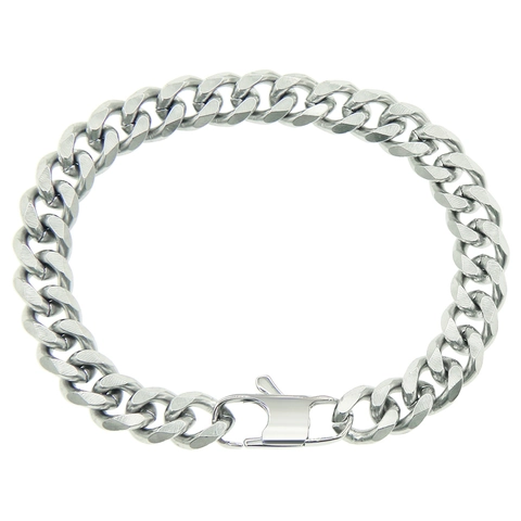 Men Women Titanium Steel Cuban Link Bracelet Polished Glossy Finish Street Hip Hop Minimalist Jewelry Gift Unisex Hand Chain