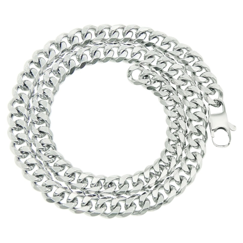 Titanium Steel Cuban Link Chain Necklace For Men Women Polished Hip Hop Curb Chain Streetwear Jewelry Gift