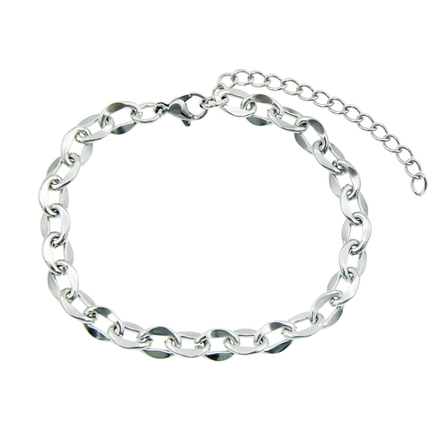 Minimalist Titanium Steel Cable Chain Bracelet For Men Women Polished Silver Color Adjustable Punk Hip Hop Wristband Jewelry
