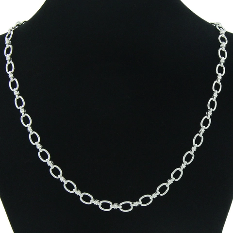 Collana e Bracciale a Catena a O in Acciaio Inossidabile Minimalista per Uomo Donna Catena a Maglie Lucida Gioielli