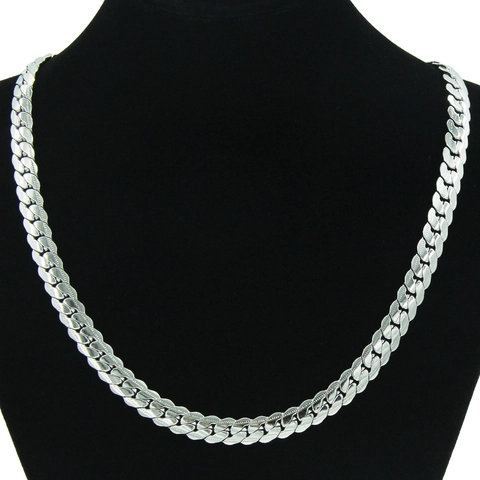 Collar Pulsera de Cadena Curb de Acero de Titanio Individualista para Hombres Mujeres Unisex Hip Hop Streetwear Joyería de Plata