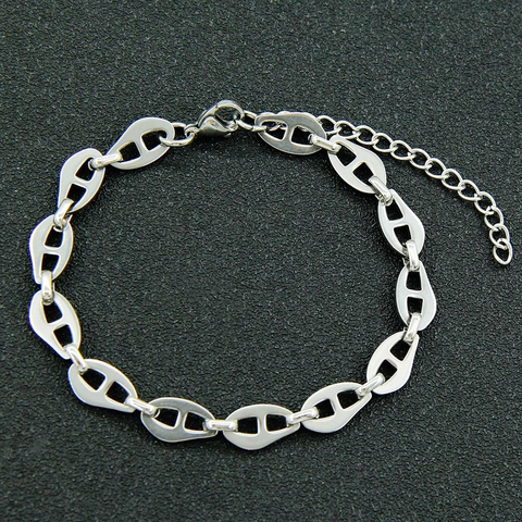 Collana a Catena Con Fibbia a Naso di Maiale in Acciaio Inossidabile Minimalista Per Uomo Donna Hip Hop Streetwear Gioielli Lucidi