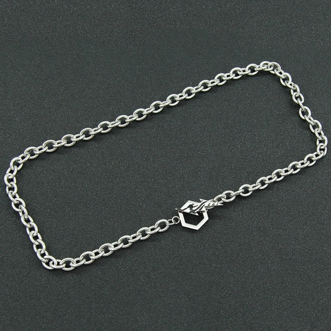 Collier Pendentif Éclair En Acier Au Titane Pour Hommes Et Femmes Bijoux Punk Streetwear Chaîne De Clavicule