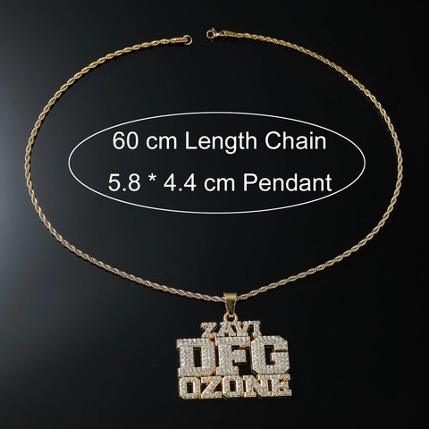 Collar con Colgante de Letras del Alfabeto de Aleación Hip Hop con Strass y Cadena de Cuerda de Acero Inoxidable Joyas Punk
