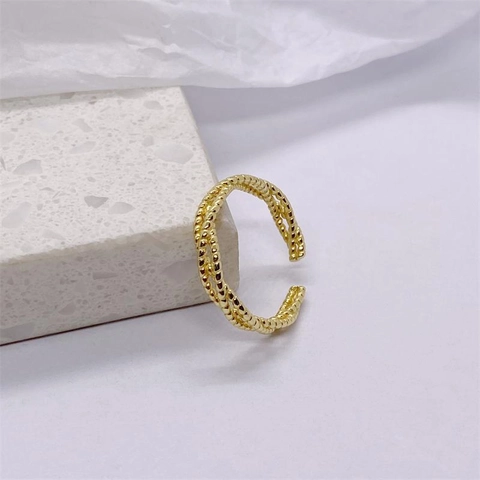 S925 Sterlingsilber Seilring Offen Mode Gedreht Gewebt Verstellbarer Fingerring Minimalistischer Schmuck Geschenk Für Damen Herren