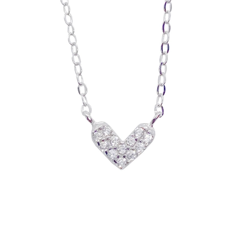 925 Sterlingsilber Herz Anhänger Halskette Für Damen Minimalistisch Zirkonia Schlüsselbein Kette Mode Schmuck Geschenk