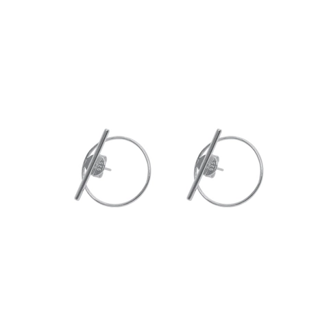 925 Sterlingsilber Minimalistische Geometrische Kreis Stange Ohrstecker Für Damen Trendy Gold Silber Galvanisiert Schmuck Geschenk