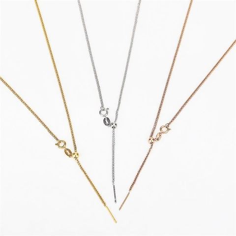 Collana a Catena Chopin Regolabile in Argento Sterling S925 Con Perno Cursore Universale Gioielli per Donna Collane DIY