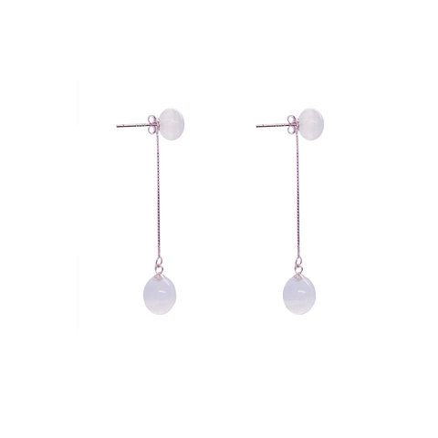 S925 Sterlingsilber Katzenaugenstein Ohrfaden Ohrringe Minimalistische Runde Perlen Lange Hängende Quasten Ohrlinie Schmuck Für Damen