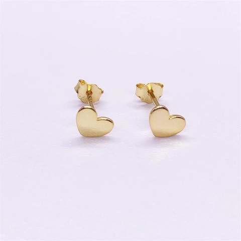 Minimalist S925 Sterling Silver Heart Stud Earrings For Women Simple Gold Silver Plated Mini Love Earrings Fashion Jewelry Gifts