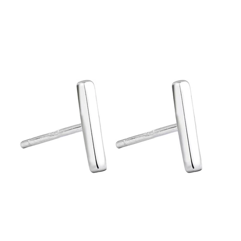 Minimalistische 925 Sterlingsilber Stab Ohrstecker Unisex Polierte Geometrische Stick Ohrringe Einfacher Modeschmuck Ohrring