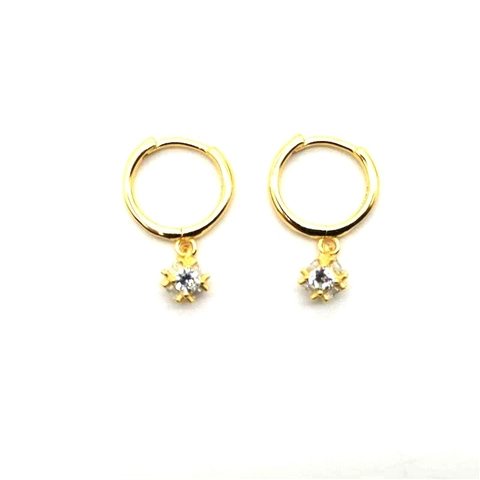 Boucles d'Oreilles Créoles en Argent Sterling 925 Zirconia Cube Style Minimaliste Personnalisé Or Argent Bijoux Femme